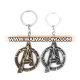 Wholesale metal zinc alloy antique logo A key chain for Captain America