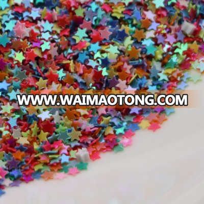 Transparent Glittering 3mm Mix Star Loose Sequins Paillettes For Nail Manicure