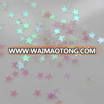 Wholesale 3MM Laser Holographic Silver Stars Glitter Sequins Confetti Nail Star Glitters For Nail Art