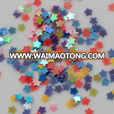 Wholesale 3mm Random Mixed Flower Shape Rainbow Color Sequin Confetti Wedding Party Decoration